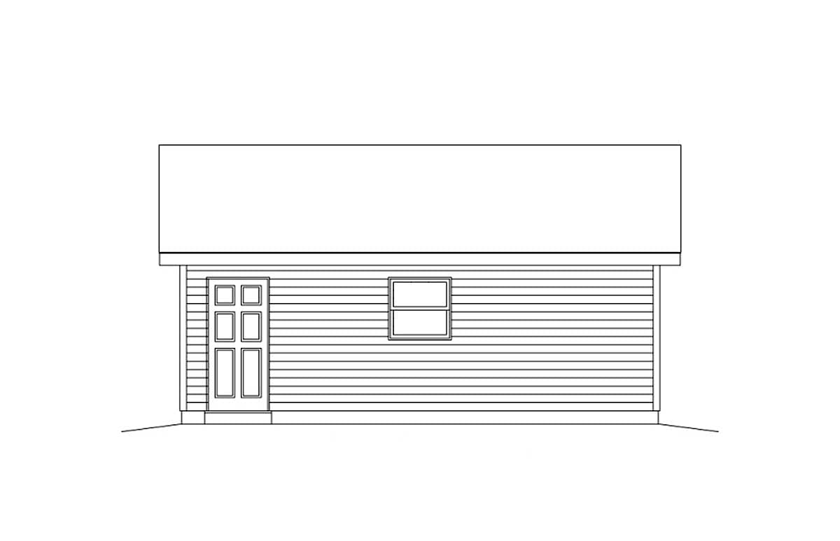 Plan 22061SL: 24-Foot by 24-Foot Detached 2-Car Garage - 576 Square Feet - Image #4 - Traditional