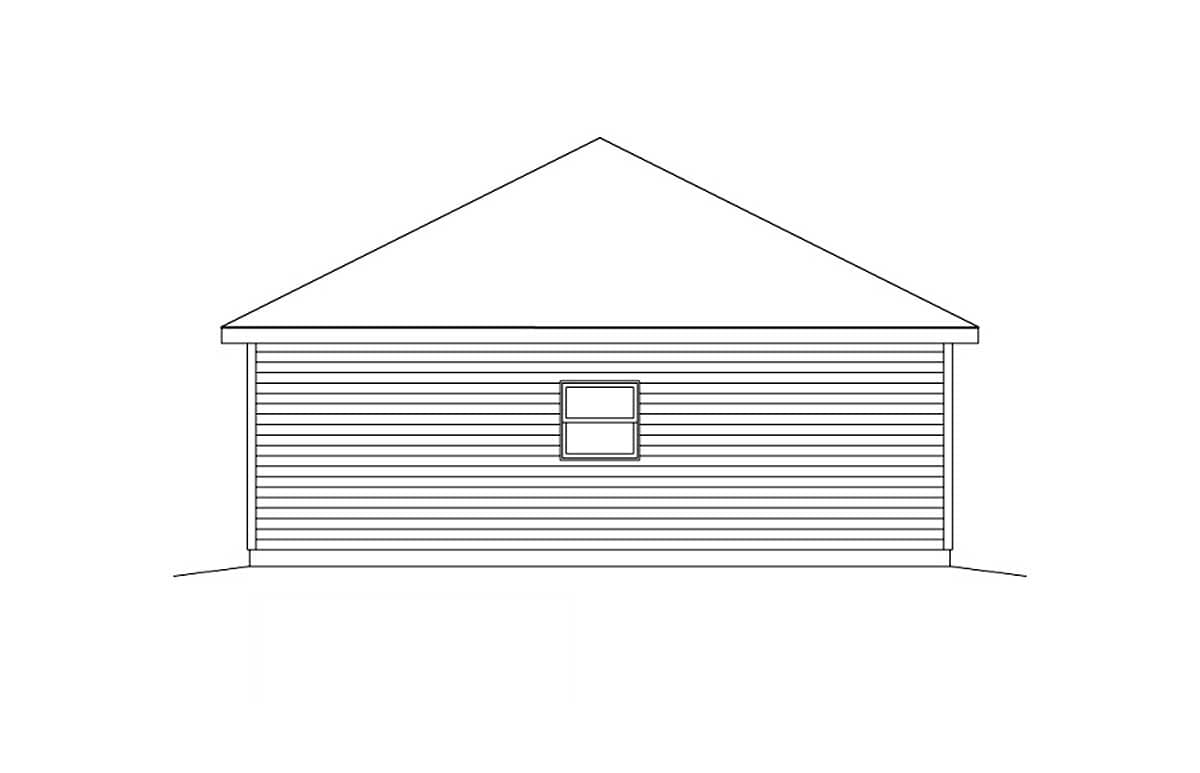Plan 22063SL: Detached 2-Car Garage with 20' Square Footprint - 400 Square Feet - Image #4 - Traditional