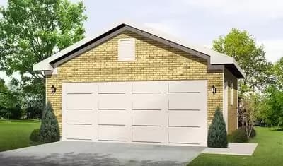 Detached 2-Car Garage with 20' Square Footprint - 400 Square Feet