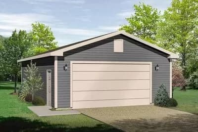 Detached 2-Car 768 Square Foot Garage