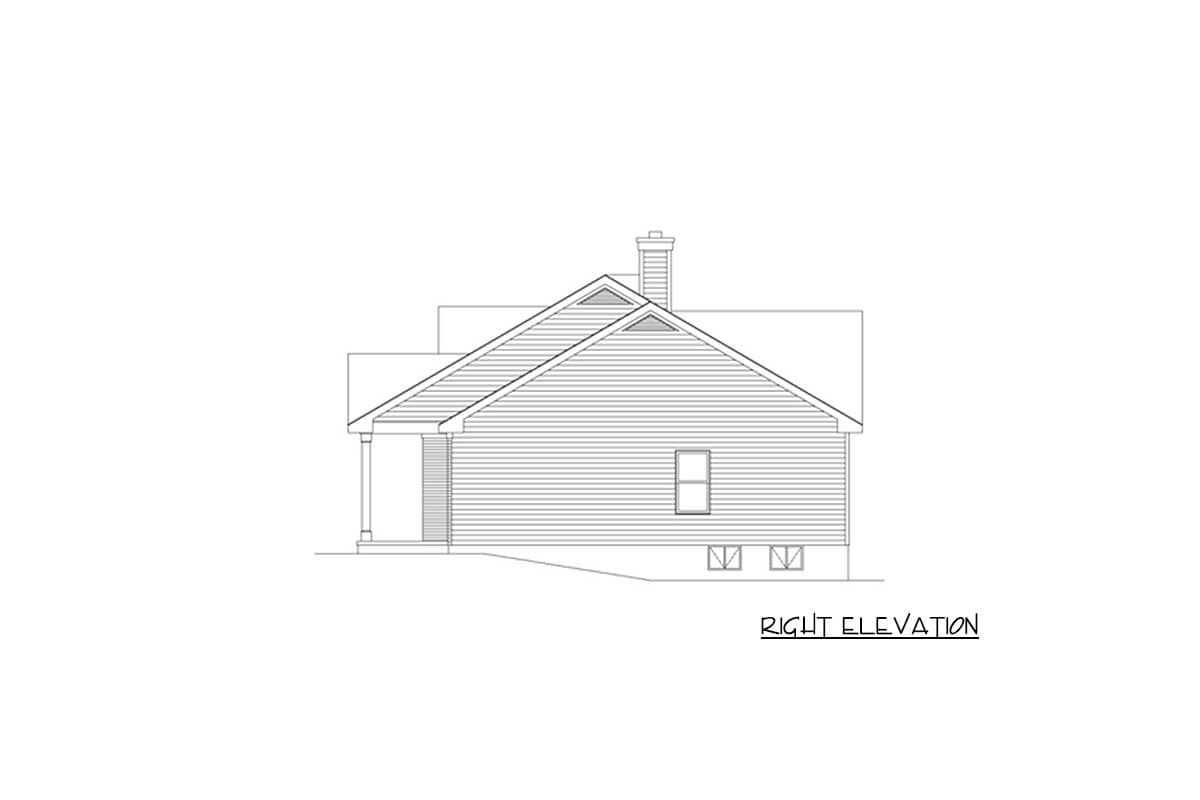 Plan 22070SL: Cheerful Ranch House Plan - Image #4 - Ranch, Traditional