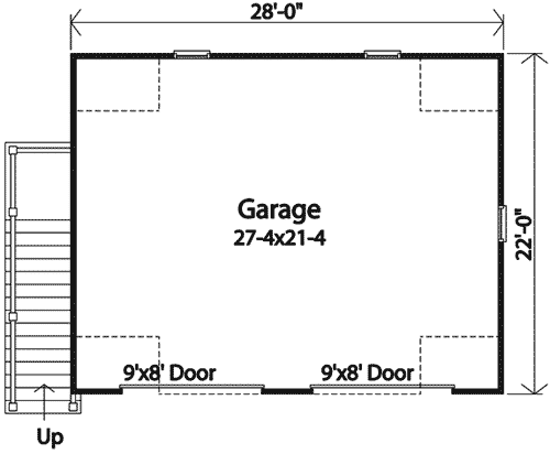 Plan 22074SL: Shingle-style Garage Apartment - Floor Plan - Main Level - Carriage