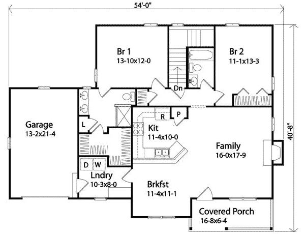 Plan 22089SL: Ranch in Multiple Versions - Floor Plan - Main Level - Country, Ranch, Traditional