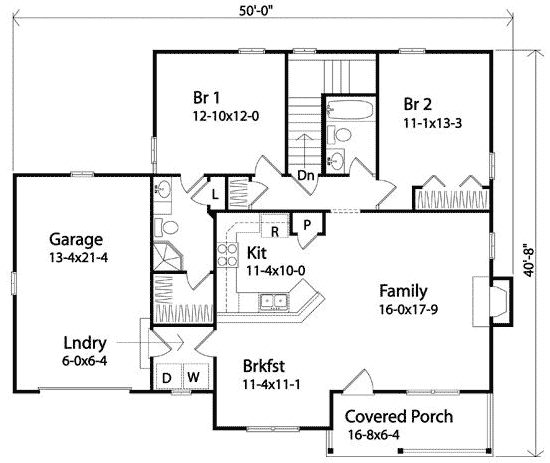 Plan 22090SL: Ranch in Multiple Versions - Floor Plan - Main Level - Country, Ranch, Traditional