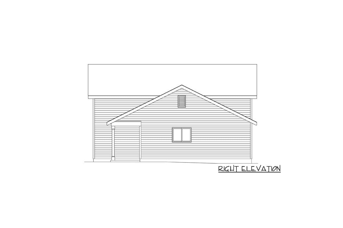 Plan 22099SL: 1043 Sq Ft RV Garage with 280 Sq Ft Shop - Image #4 - Traditional