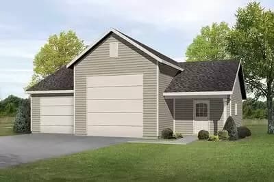 1043 Sq Ft RV Garage with 280 Sq Ft Shop