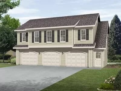 Two Bedroom Carriage House Plan