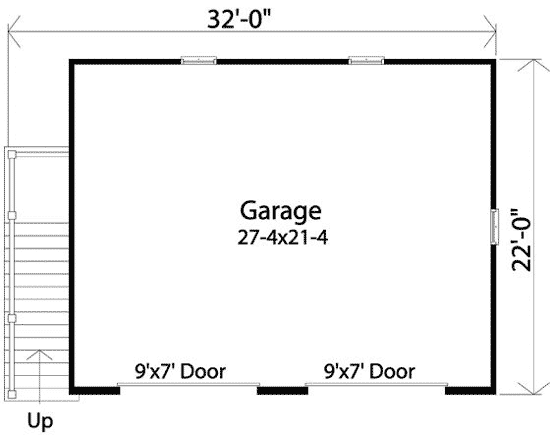 Plan 22115SL: Flexible Garage Apartment - Floor Plan - Main Level - Carriage