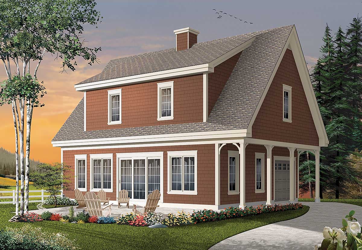Plan 22313DR: Shed Dormered Getaway - Image #4 - Cape Cod, Cottage, Country, Vacation