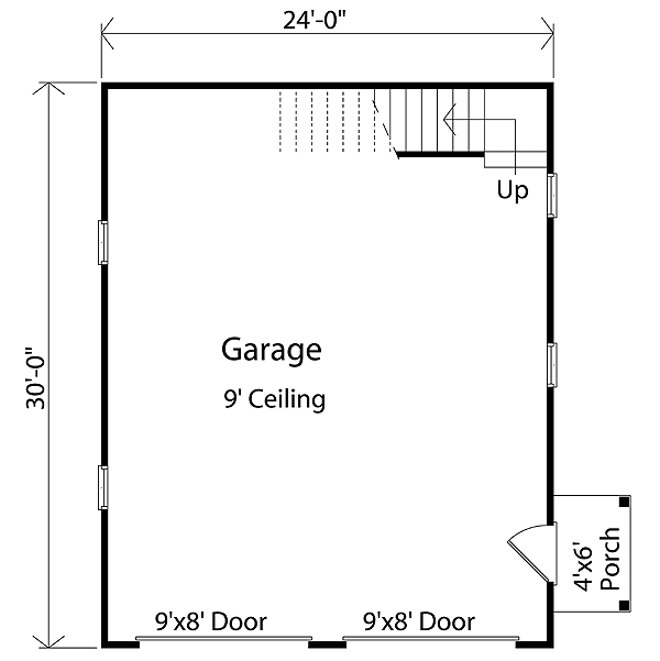 Plan 2233SL: Two Car Garage with Loft  Storage - Floor Plan - Main Level