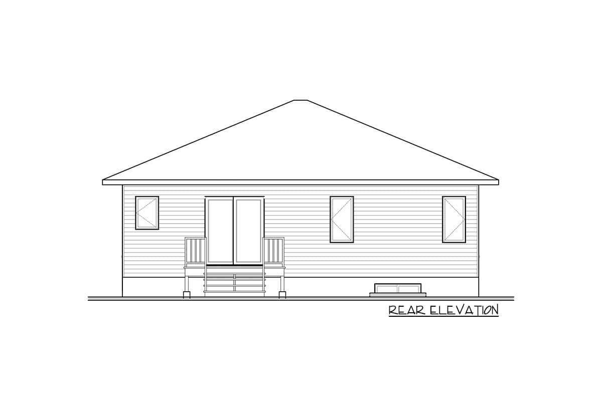 Plan 22334DR: Sleek 2 Bedroom Contemporary Home Plan - Image #4 - Contemporary, Northwest