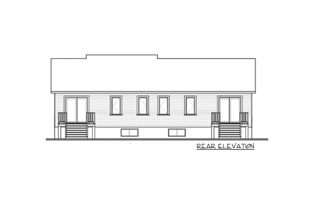 Plan 22341DR: Contemporary Two Family Home Plan - Image #6 - Country, Craftsman, Northwest, Traditional