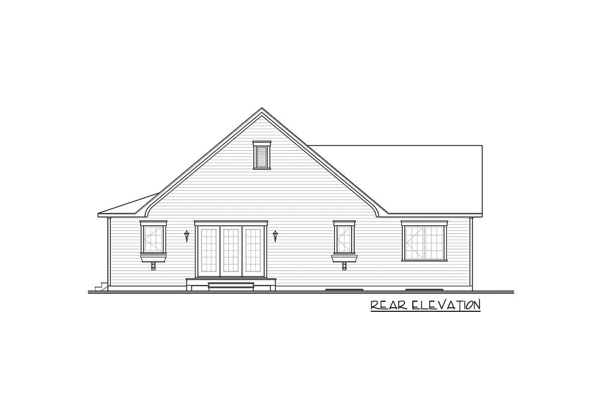 Plan 22347DR: 3 Bedroom Or 2 And Office - Image #5 - Cottage, Country