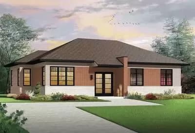 Sleek-Lined 3 Bed Contemporary Home Plan