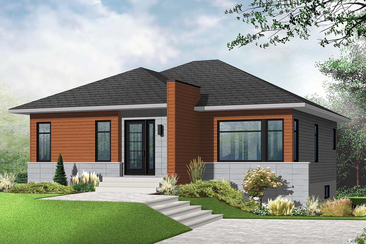 Plan 22351DR: Cozy Contemporary - Image #7 - Contemporary, Northwest
