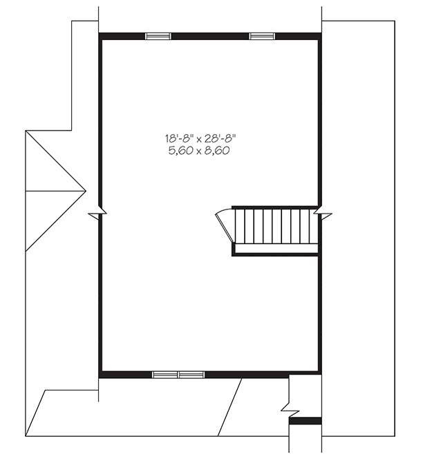 Plan 22356DR: Cottage House Plan With Expansion - Floor Plan - Bonus - Cottage, Country, Vacation