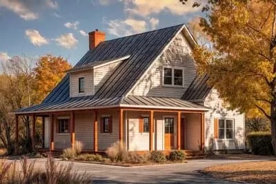 Country Cottage House Plan with 3-Side Wrap Around Porch - 1617 Sq Ft