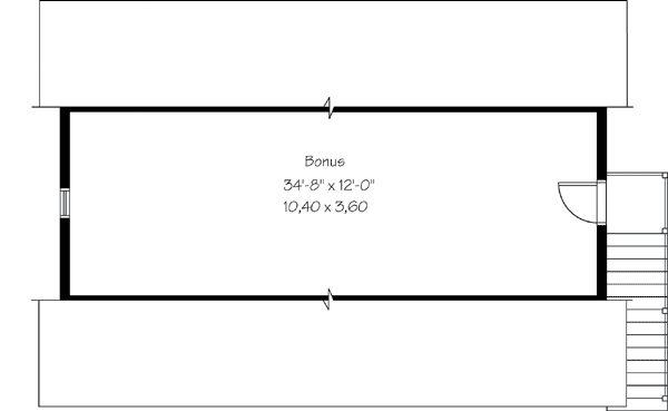 Plan 22364DR: 3 Car Garage With Bonus Storage - Floor Plan - Bonus