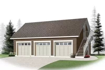 3 Car Garage With Bonus Storage