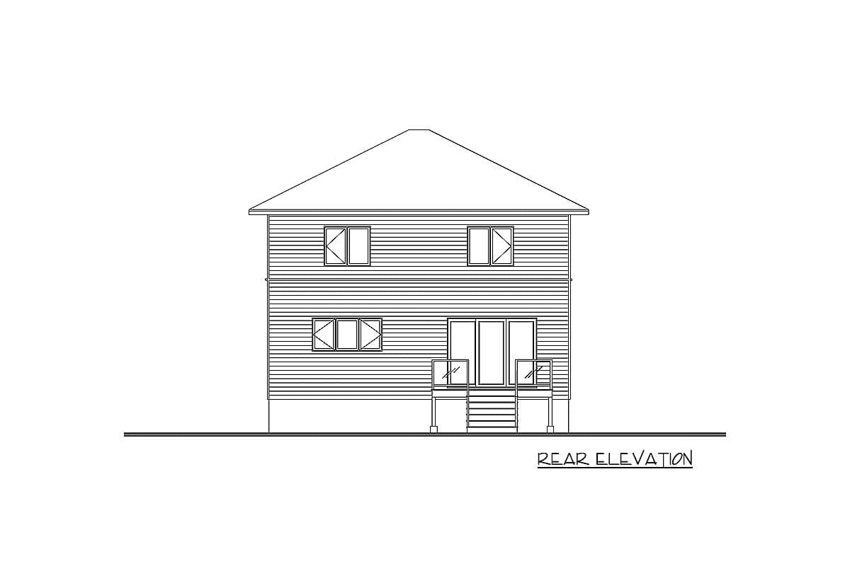 Plan 22365DR: Contemporary House Plan with Unfinished Basement - Image #6 - Contemporary, Northwest