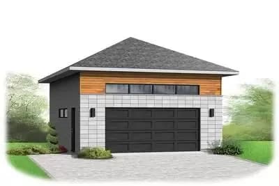 Detached 2-Car GarageWith Hip Roof