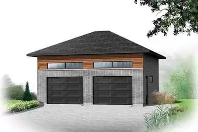 Sleek 2 Car Garage