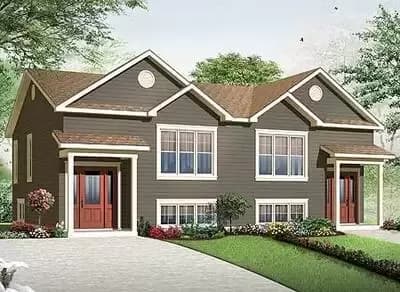 Versatile Semi-Detached Home Plan