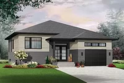 Sleek Contemporary 2 Bed House Plan