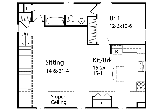 Plan 2239SL: Three-Dormered Carriage Huose - Floor Plan - 2nd Floor - Carriage