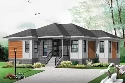 2 Bed Comapct Modern Home Plan