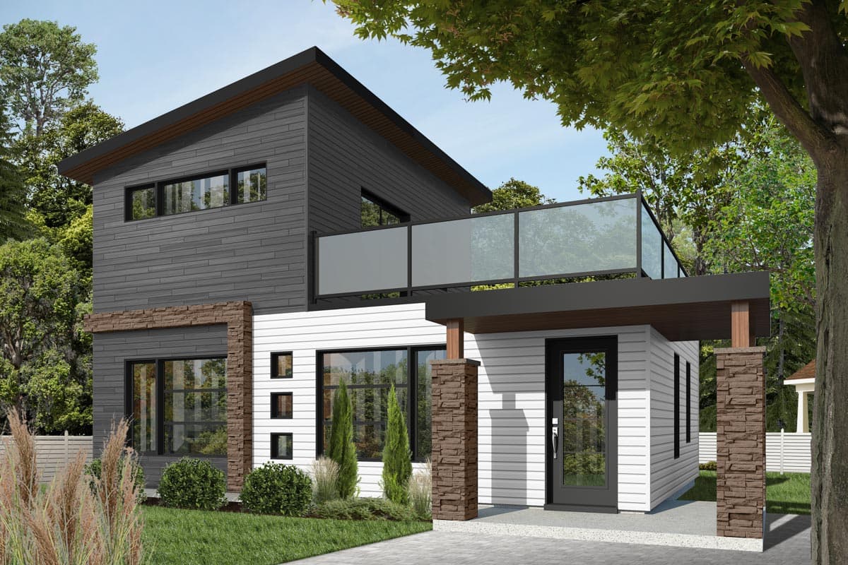 Plan 22399DR: Two Bedroom Contemporary - Image #14 - Contemporary, Modern