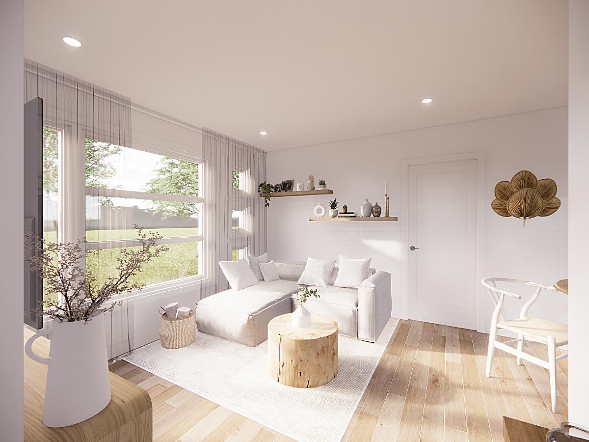 Plan 22399DR: Two Bedroom Contemporary - Image #5 - Contemporary, Modern