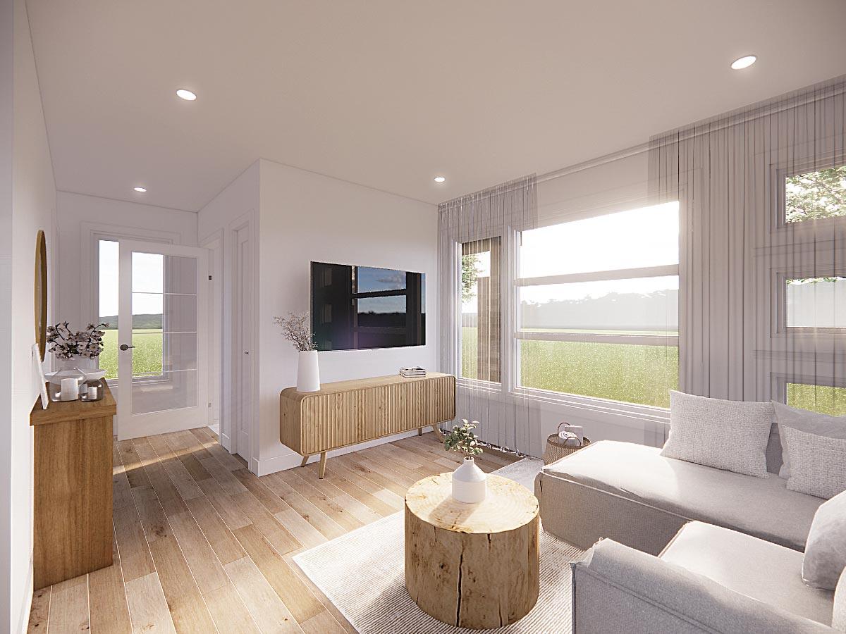 Plan 22399DR: Two Bedroom Contemporary - Image #6 - Contemporary, Modern