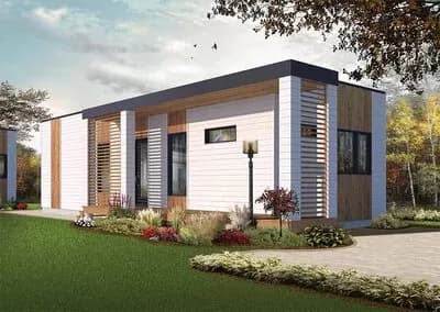Two Bedroom Modern House Plan