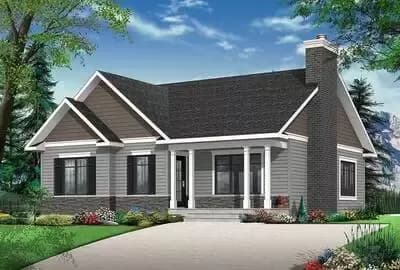 Well-Planned Traditional House Plan with Lower Level Laundry - 1211 Sq Ft