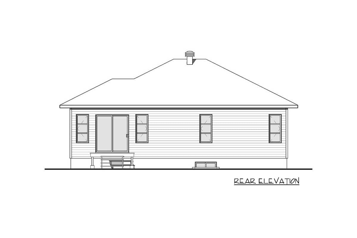 Plan 22421DR: Two Bedroom Rustic Cottage House Plan - 1146 Sq Ft - Image #8 - Northwest, Vacation