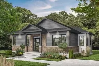 Two Bedroom Rustic Cottage House Plan - 1146 Sq Ft