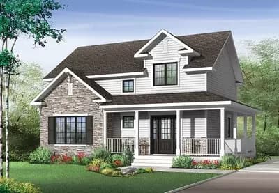 Handsome Two-Story Traditional House Plan