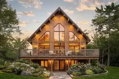 Vacation House Plan with Wall of Windows