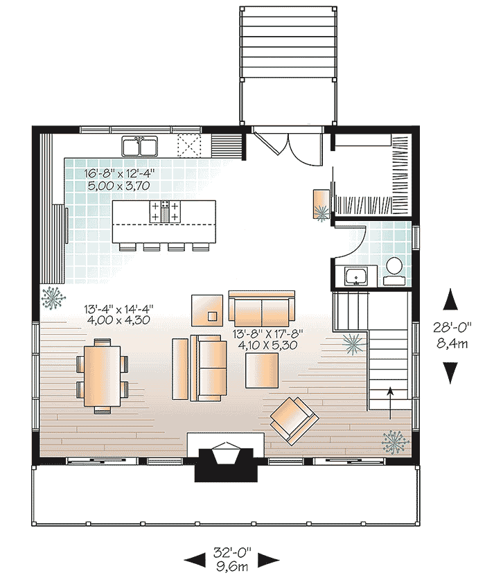 Plan 22445DR: Dynamic Contemporary House Plan - Floor Plan - Main Level - Contemporary, Northwest