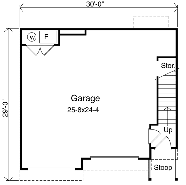 Plan 2251SL: 2-Car Garage Apartment - Floor Plan - Main Level - Carriage