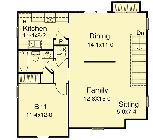 Plan 2251SL: 2-Car Garage Apartment - Floor Plan - 2nd Floor - Carriage
