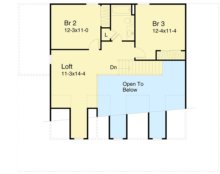 Plan 2257SL: Classic Country House Plan with Wrap Around Porch and Loft - 1879 Sq Ft - Floor Plan - 2nd Floor - Country, Farmhouse, Vacation