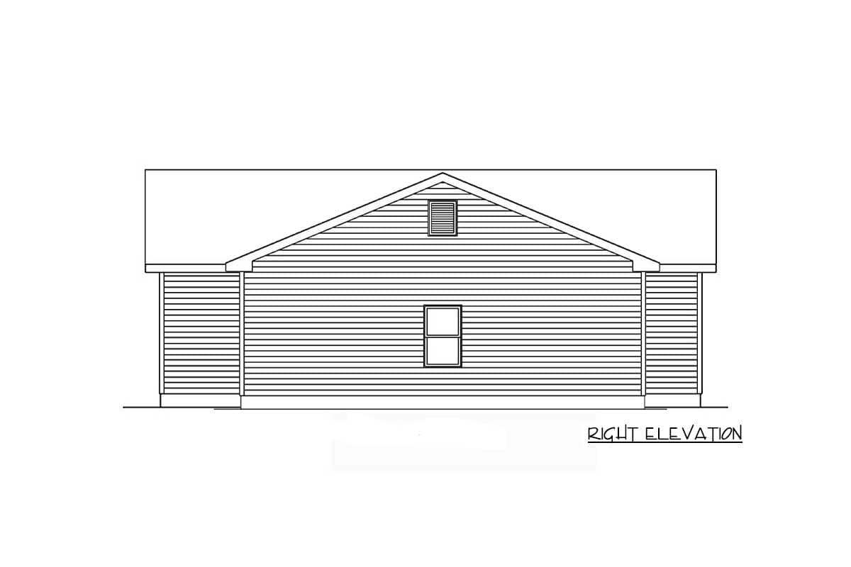 Plan 2283SL: Two Car Garage with Workshop - 1200 Sq Ft - Image #4 - Traditional