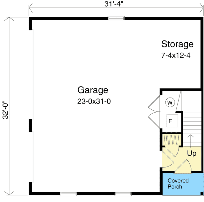 Plan 2288SL: Side-Entry Carriage House Plan - Floor Plan - Main Level - Carriage