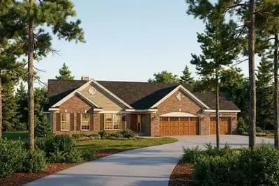 Ranch Living with Three-Car Garage