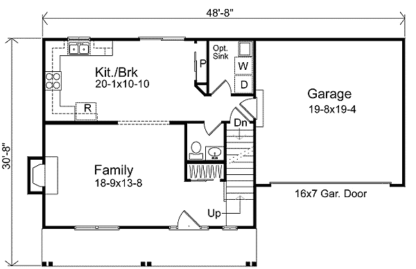 Plan 2297SL: Appealing 2-Story House Plan - Floor Plan - Main Level - Country, Traditional