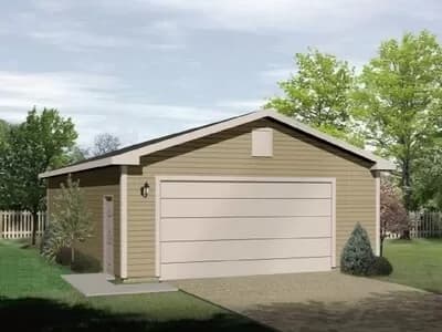 Simple Classic Two-Car Garage