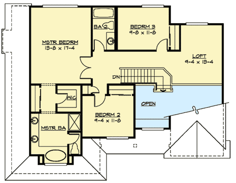 Plan 2301JD: Craftsman House Plan With Multiple Versions To Choose From - Floor Plan - 2nd Floor - Craftsman, Northwest