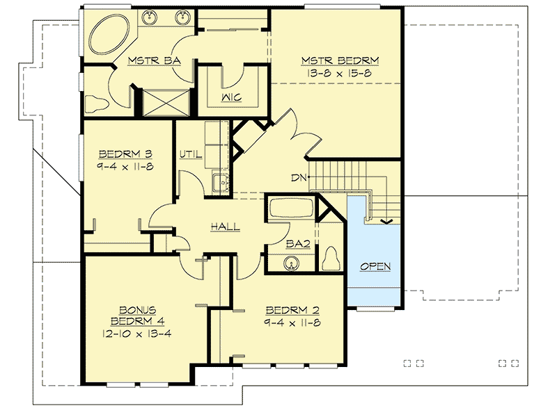 Plan 23026JD: Craftsman Design With Multiple Versions To Choose From - Floor Plan - 2nd Floor - Craftsman, Northwest